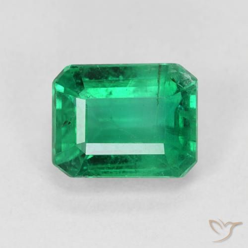 Émeraude Vert émeraude moyen naturelle Octogone / coupe Émeraude, 2.08 ct, SI