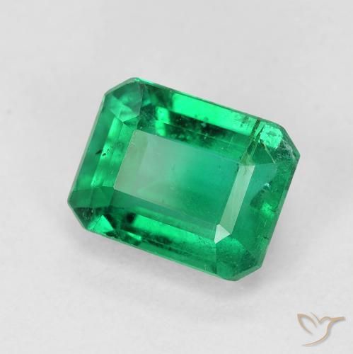 Émeraude Vert émeraude moyen naturelle Octogone / coupe Émeraude, 2.08 ct, SI