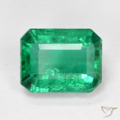Émeraude Vert Électrique naturelle Octogone / coupe Émeraude, 2.28 ct, SI
