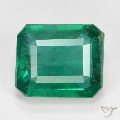3.91ct Naturel Vert frais Émeraude, Taille émeraude, VS-SI