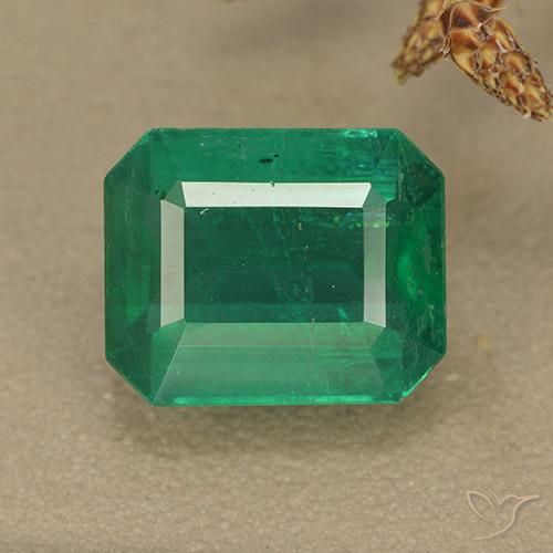 4.82ct Naturel Vert Électrique Émeraude, Taille émeraude, VS-SI