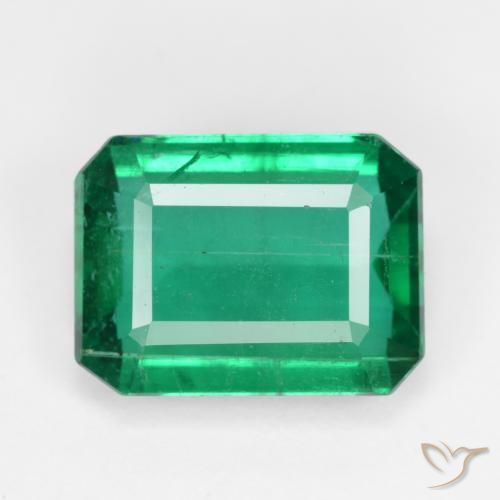 5.54ct Naturel Vert Électrique Émeraude, Taille émeraude, VS-SI