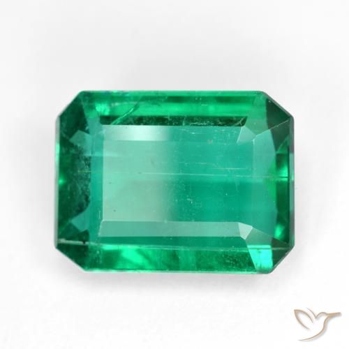 Émeraude Vert Électrique naturelle Octogone / coupe Émeraude, 5.54 ct, VS-SI