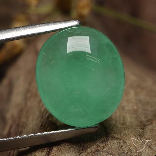 6.26ct Naturel Vert clair Émeraude, ovale, Translucide
