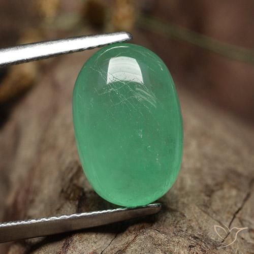 5.53ct Naturel Vert clair Émeraude, ovale, Translucide