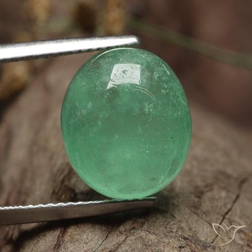 7.67ct Naturel Vert pistache Émeraude, ovale, Translucide