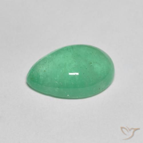 Émeraude Vert clair naturelle En forme de poire, 3.91 ct, Translucide