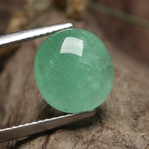 5.38ct Naturel Vert clair Émeraude, ovale, Translucide