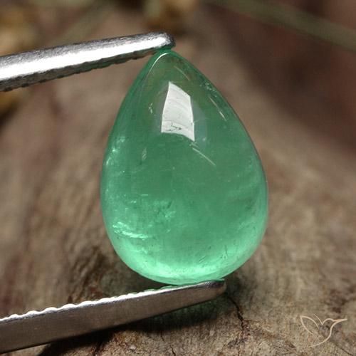3.60ct Naturel Vert pistache Émeraude, En forme de poire, Translucide