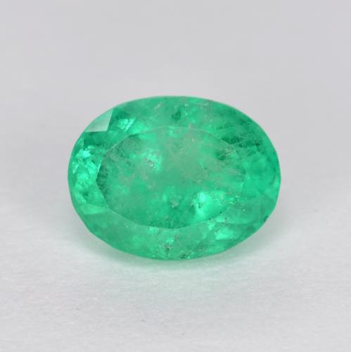 Émeraude vert naturelle coupe ovale, 0,94 ct, VS-SI