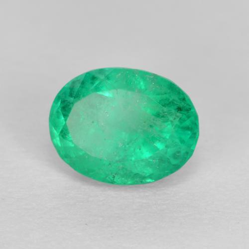 Émeraude vert naturelle coupe ovale, 0,94 ct, VS-SI