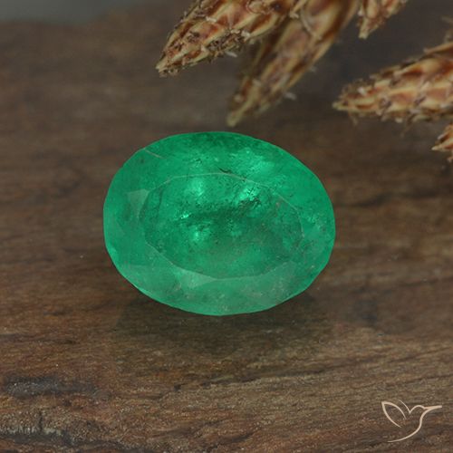 0.88ct Naturel Vert chaud Émeraude, ovale, VS-SI
