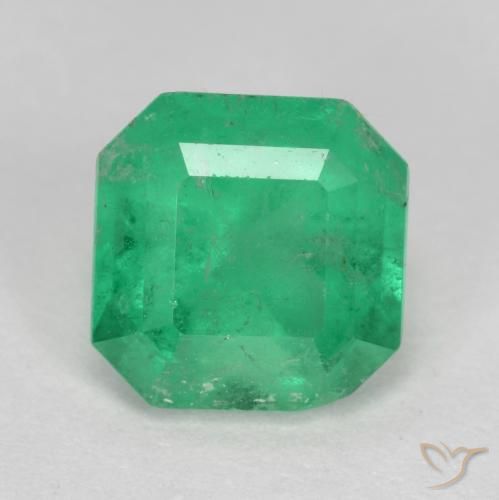 Émeraude Vert brillant naturelle Octogone / coupe Émeraude, 1.61 ct, VS-SI