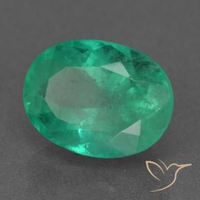 Émeraude Vert profond moyen naturelle ovale, 2.26 ct, VS-SI