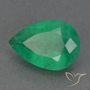 Émeraude Vert trèfle naturelle En forme de poire, 2.78 ct, VS-SI