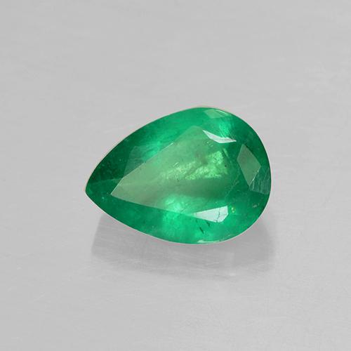 Émeraude vert naturelle en forme de poire, 0,79 ct, SI