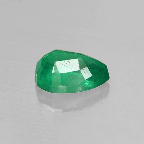 Émeraude vert naturelle en forme de poire, 0,79 ct, SI