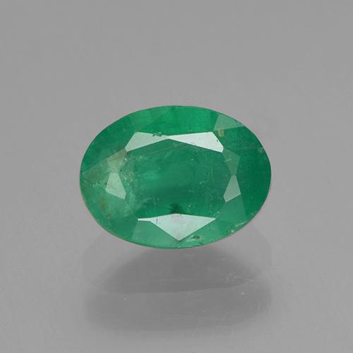 Émeraude vert naturelle coupe ovale, 0,88 ct, SI