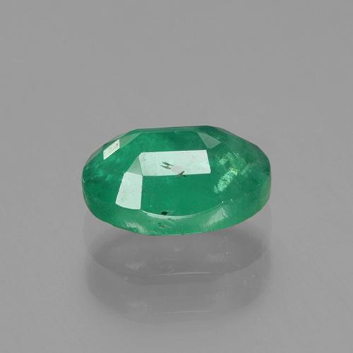 Émeraude vert naturelle coupe ovale, 0,88 ct, SI