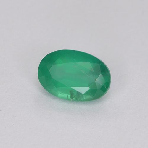 Émeraude Vert naturelle Coupe ovale, 0.54 ct, SI