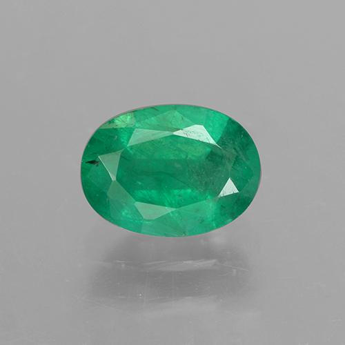 Émeraude vert naturelle coupe ovale, 0,82 ct, SI