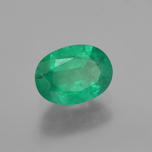 Émeraude vert naturelle coupe ovale, 0,82 ct, SI