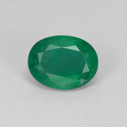 Émeraude vert naturelle coupe ovale, 1,35 ct, SI