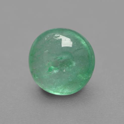 Émeraude vert naturelle coupe roude, 0,76 ct, transparent