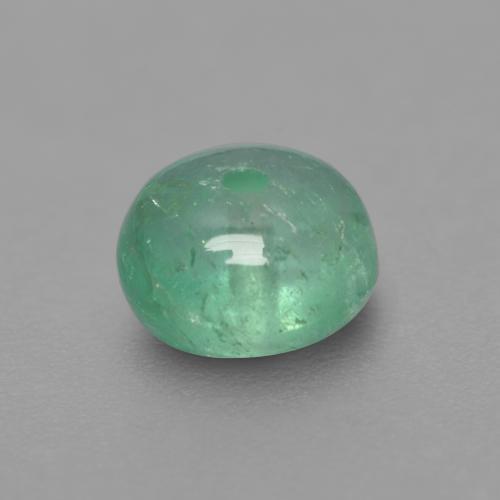 Émeraude vert naturelle coupe roude, 0,76 ct, transparent
