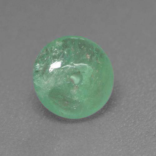 Émeraude Vert froid léger naturelle Coupe roude, 0.79 ct, Transparent