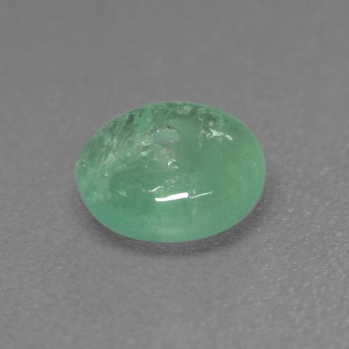 Émeraude Vert froid léger naturelle Coupe roude, 0.79 ct, Transparent
