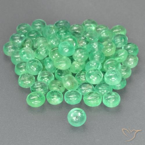 0.31ct Naturel Vert jaunâtre pâle Émeraude, Tour, Transparent