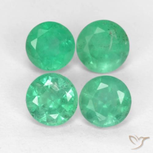 0.73ctw Naturel Vert jade Émeraude, Tour, SI-I1