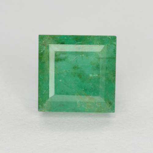 Émeraude Vert clair moyen naturelle Carré, 0.65 ct, I1
