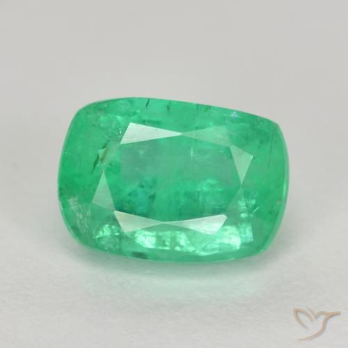 2.14ct Naturel Vert clair Émeraude, Coussin, I1
