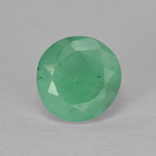 Émeraude vert naturelle coupe roude, 0,74 ct, SI-I1