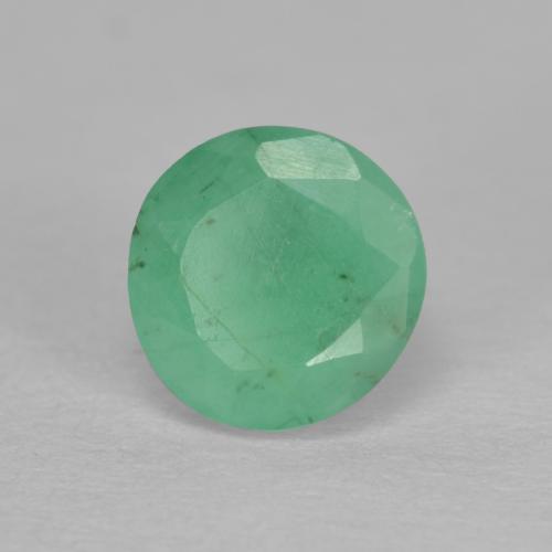 Émeraude vert naturelle coupe roude, 0,74 ct, SI-I1
