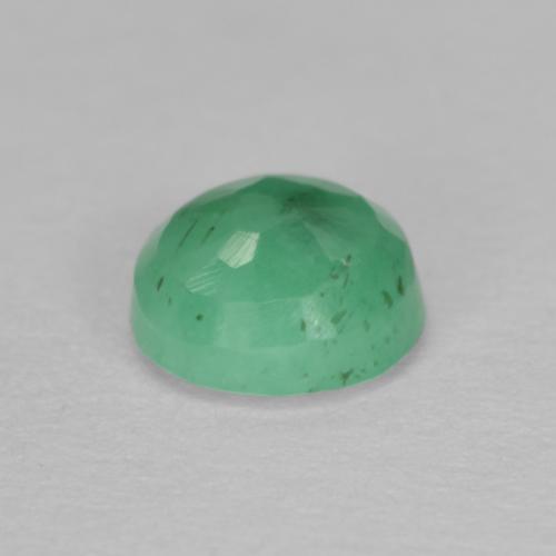 Émeraude vert naturelle coupe roude, 0,74 ct, SI-I1