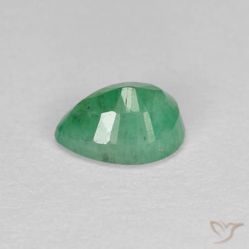 Émeraude Vert pistache naturelle En forme de poire, 0.51 ct, SI-I1