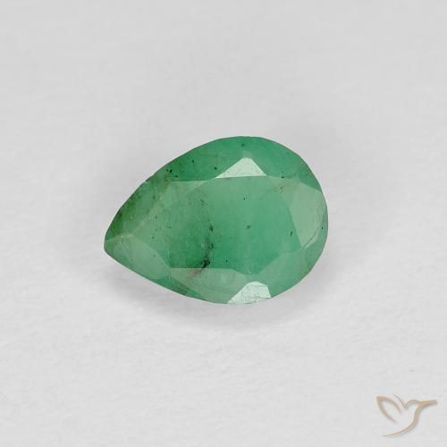 Émeraude Vert clair moyen naturelle En forme de poire, 0.46 ct, SI-I1