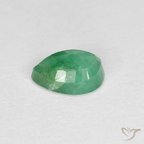 Émeraude Vert clair moyen naturelle En forme de poire, 0.46 ct, SI-I1