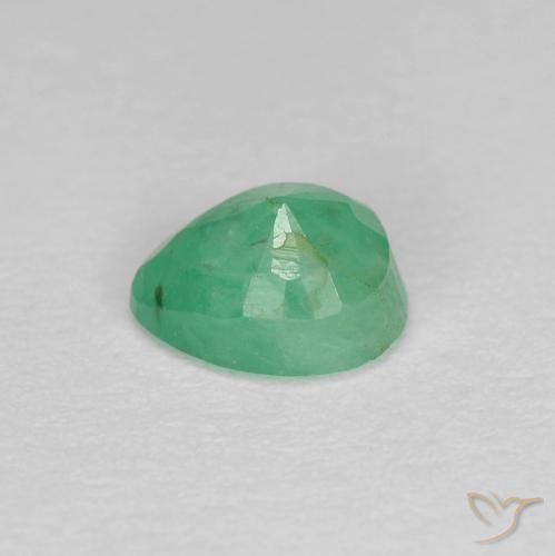Émeraude vert naturelle en forme de poire, 0,47 ct, SI-I1
