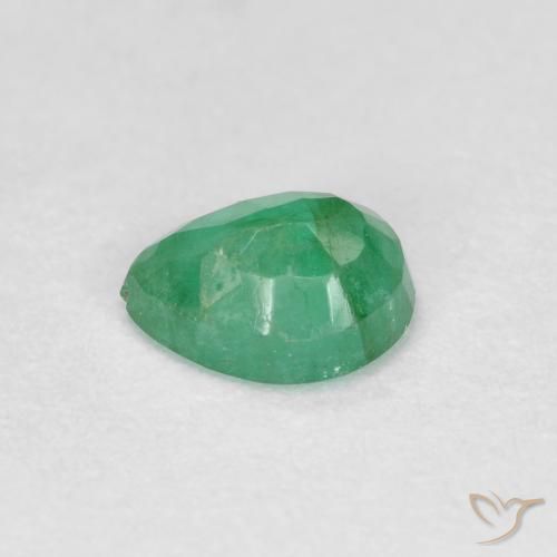 Émeraude Vert clair moyen naturelle En forme de poire, 0.41 ct, SI-I1
