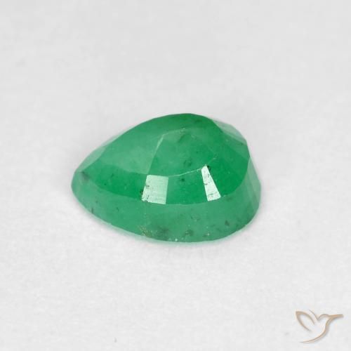 Émeraude Vert clair naturelle En forme de poire, 0.44 ct, SI-I1