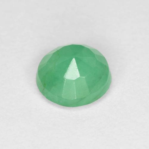 Émeraude vert naturelle coupe roude, 0,48 ct, VS
