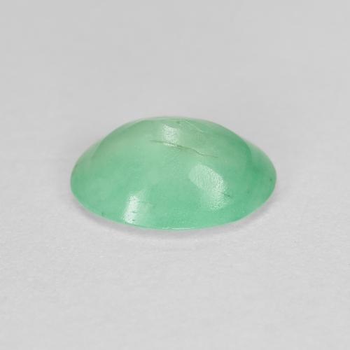 Émeraude vert naturelle coupe ovale, 0,97 ct, SI-I1