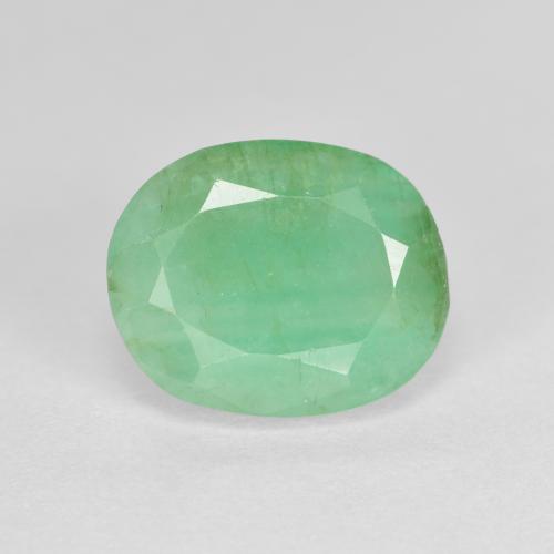 Émeraude vert naturelle coupe ovale, 2,39 ct, SI-I1