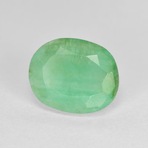 Émeraude vert naturelle coupe ovale, 2,39 ct, SI-I1