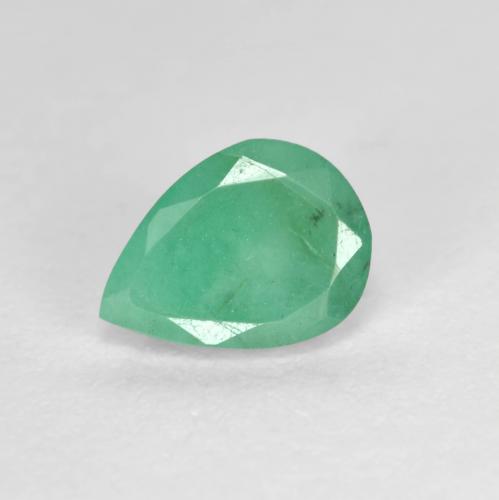 Émeraude vert naturelle en forme de poire, 0,67 ct, SI-I1