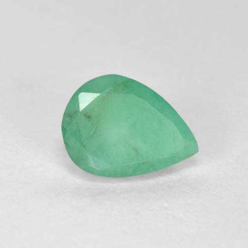 Émeraude vert naturelle en forme de poire, 0,67 ct, SI-I1